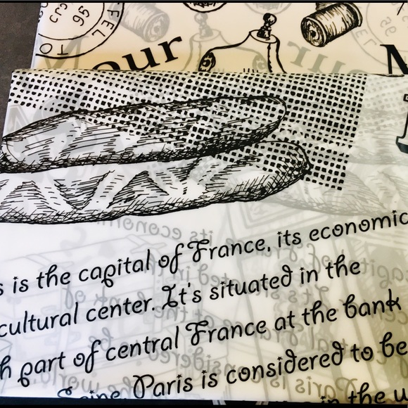 Black Paris Peva Shower Curtain French Pastries - Picture 9 of 14